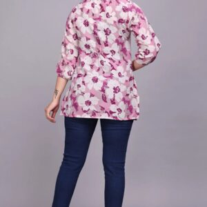 zelzis floral cotton tunic tops for women