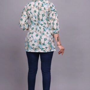 zelzis floral cotton tunic tops for women