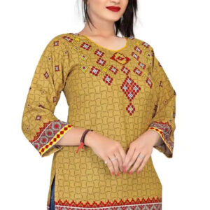 stylish women’s ethnic printed cotton tunic tops