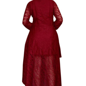 maroon up down midi maxi dress for women | perfect for office & casual wear
