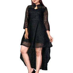 black up down midi maxi dress for women | perfect for office & casual wear