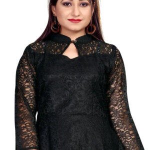 black up down midi maxi dress for women | perfect for office & casual wear