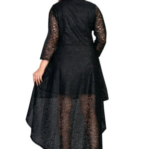 black up down midi maxi dress for women | perfect for office & casual wear
