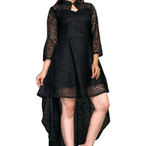 black up down midi maxi dress for women | perfect for office & casual wear