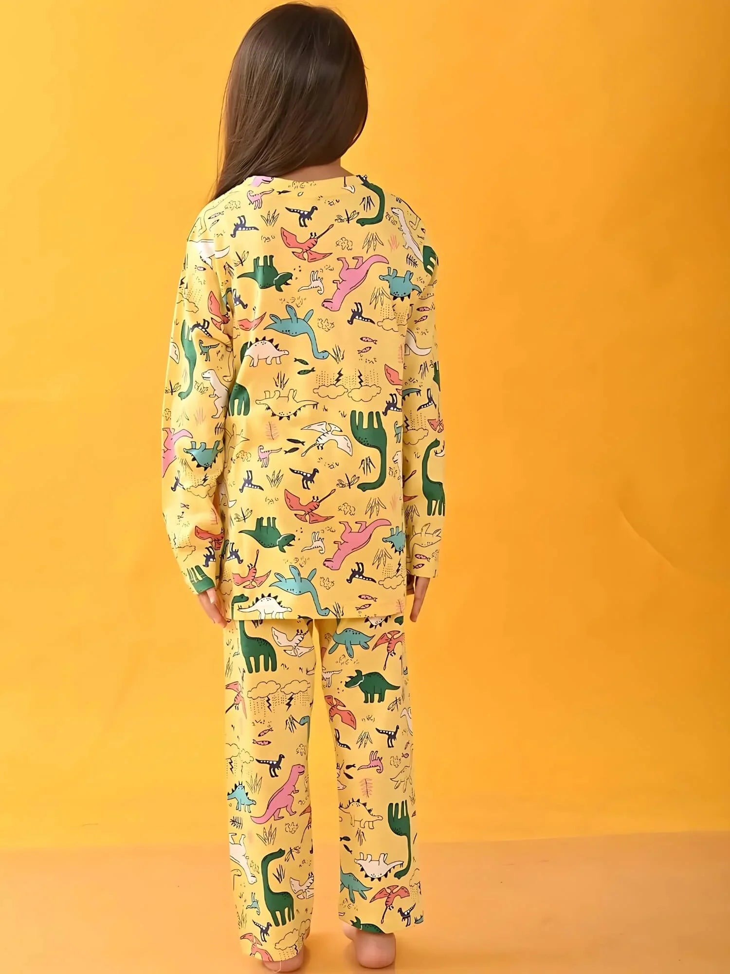 zelzis girls printed t shirt & slim fit pants set for daily wear