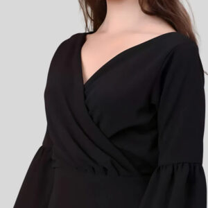 party wear v neck polyester bodycon dress for women