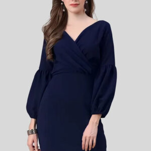 party wear v neck polyester bodycon dress for women