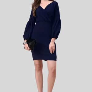party wear v neck polyester bodycon dress for women
