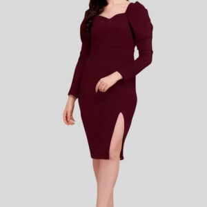 women sweetheart neck party wear bodycon dress