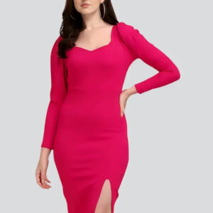 women sweetheart neck party wear bodycon dress