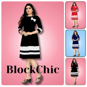 women knee length dress stylish & comfortable crepe dress for women