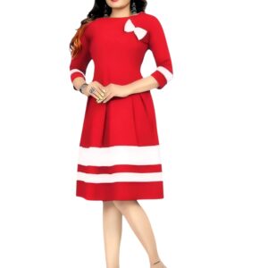 women knee length dress stylish & comfortable crepe dress for women