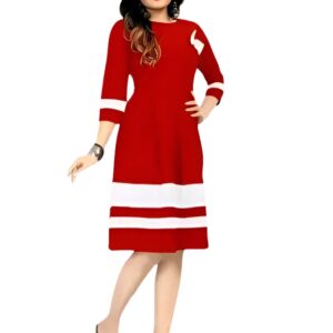 women knee length dress stylish & comfortable crepe dress for women