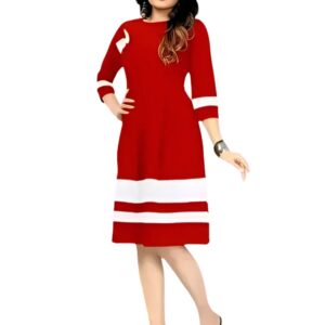 women knee length dress stylish & comfortable crepe dress for women
