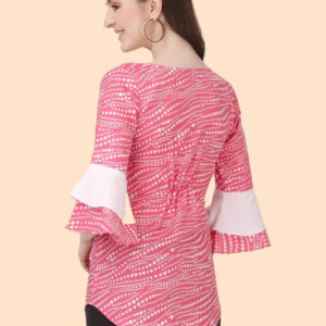 women polka white dot solid crepe tops