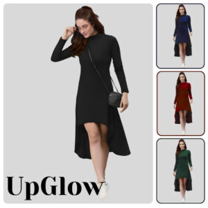 women high low polyester bodycon dress