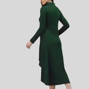 women high low polyester bodycon dress