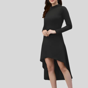 women high low polyester bodycon dress