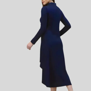 women high low polyester bodycon dress