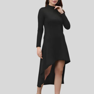women high low polyester bodycon dress