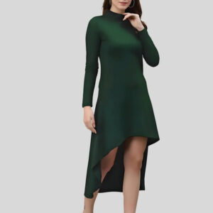 women high low polyester bodycon dress