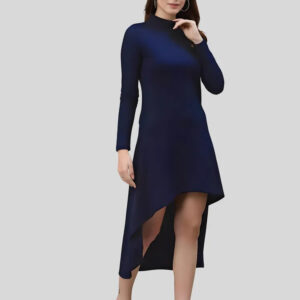 women high low polyester bodycon dress