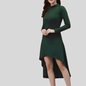 women high low polyester bodycon dress