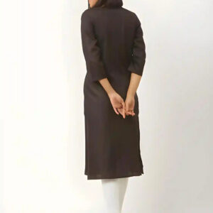 black straight classic a line cotton kurtis